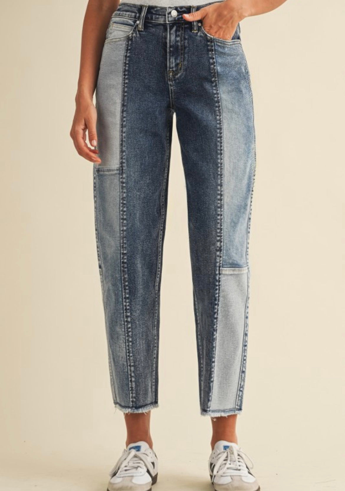 Two-Tone Barrel Style Denim