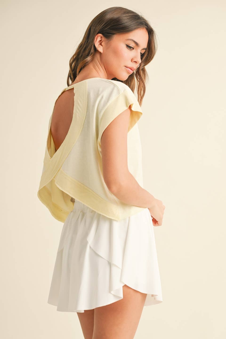 Cutout Back Layering Tee