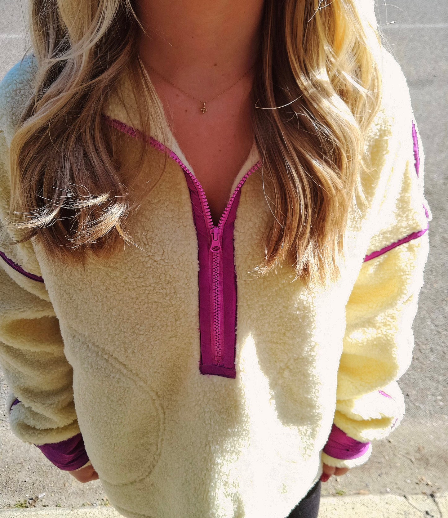 Lemon Drop Sherpa Zip-Up
