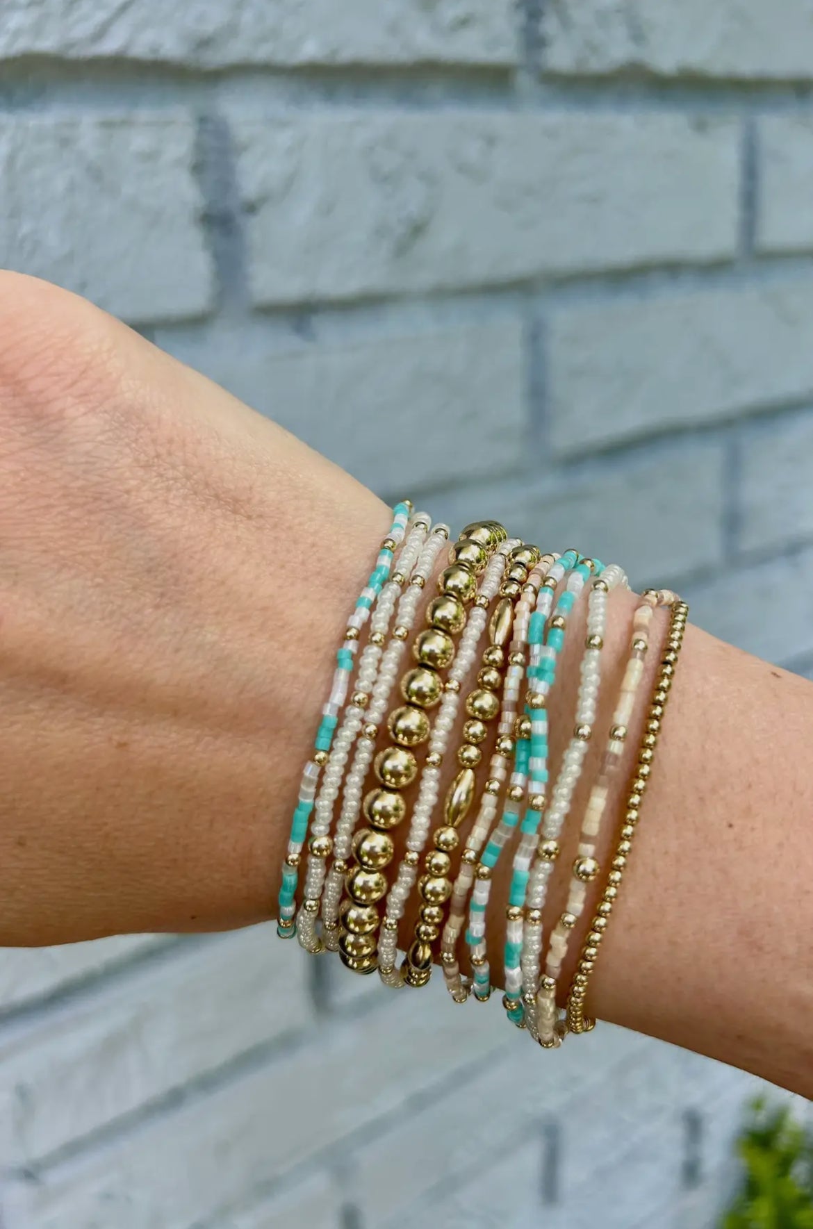 Beaded Gold Filled Braclets